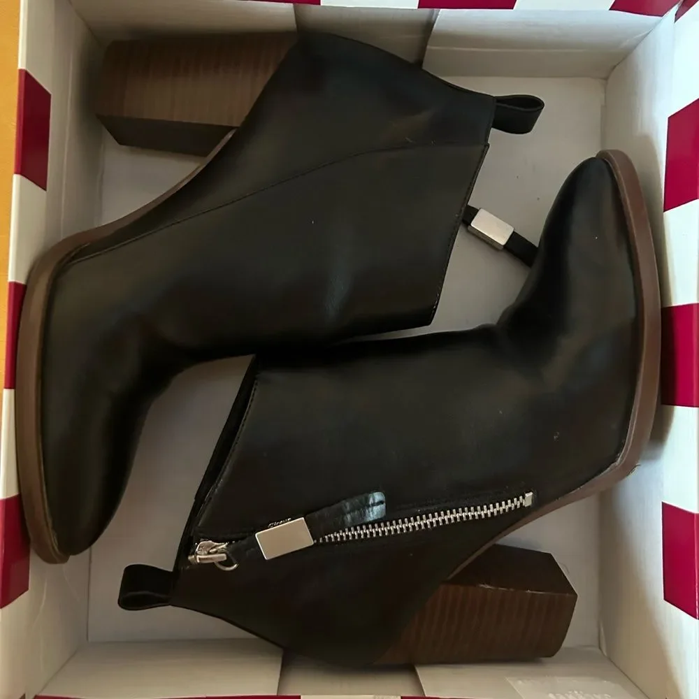 Circus by Sam Edelman Blythe Black Booties Size 8 Ankle Boots Chic Casual
